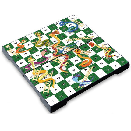 Snake Ladders Magnetic Folding Board Game for Kids and Adults (24cm)