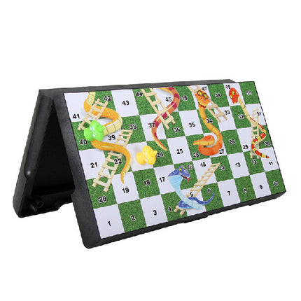 Snake Ladders Magnetic Folding Board Game for Kids and Adults (24cm)