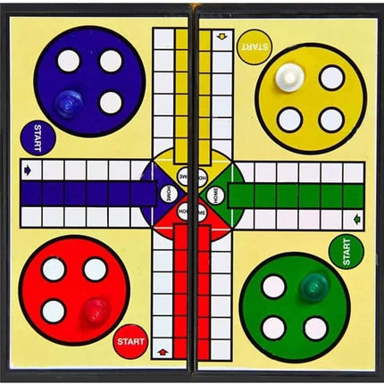 Ludo Board Game - Magnetic Folding Design for Kids and Adults