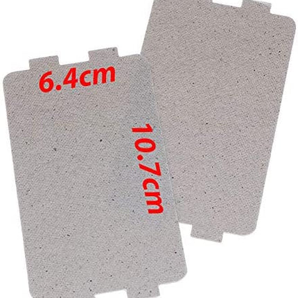 Microwave Waveguide Cover Pre-cut MICA Sheet (10.7x6.4cm) Replacement Part (Pack of 2pcs)