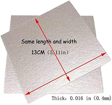 Large Microwave Waveguide Cover DIY Cut to Size MICA Sheet (13 x 13 cm) Replacement Part (Pack of 2pcs)