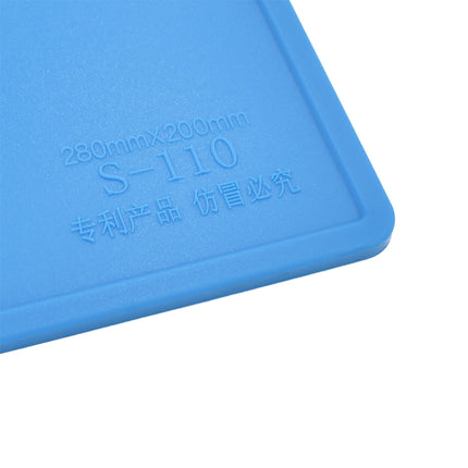 Mini Silicone Repair Soldering Work Mat, Heat Resistant Desk Pad for Repairing Works (S-110, Blue)