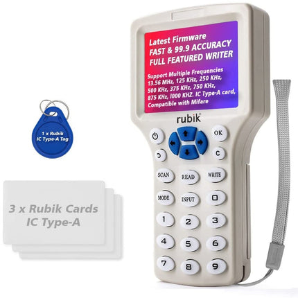 Rubik RFID Card Reader Writer Copier Duplicator (ID-125Khz Bundle)
