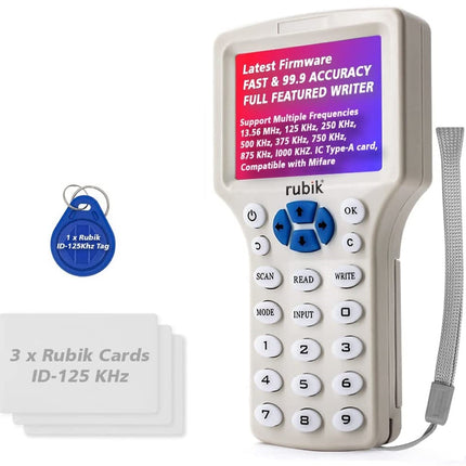 Rubik RFID Card Reader Writer Copier Duplicator (ID-125Khz Bundle)