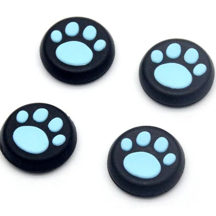 Silicone Thumb Grips Cap for PS4 / PS3 Controller / Xbox One Xbox 360 (Black/Blue)