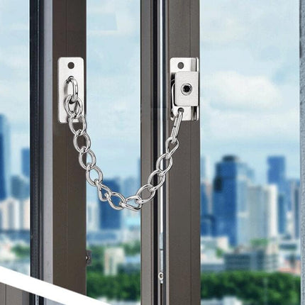 Door / Window Safety Chain Lock, Universal Flexible Cable Window / Door Restrictors with Screw & Key