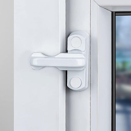 2pcs Door Window Safety Lock Sash Jammer Blocker, Child Safety Anti-Theft Home Security Buckle Lock