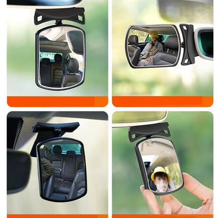 Car Truck Interior Rear View Blind Spot Mirror, Adjustable Wide Angle Mirror for Enhanced Visibility 3R-2129