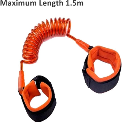 1.5m Child Safety Rope, Anti Lost Wrist Link, Safety Harness Strap Leash for Toddlers & Kids (Orange)