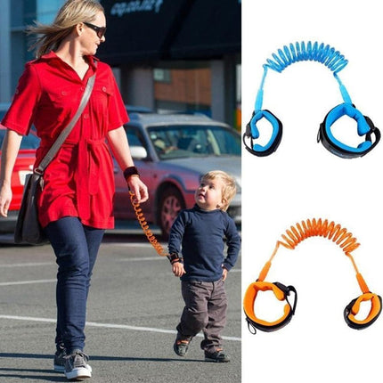 1.5m Child Safety Rope, Anti Lost Wrist Link, Safety Harness Strap Leash for Toddlers & Kids (Orange)