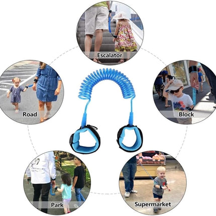 1.5m Child Safety Rope, Anti Lost Wrist Link, Safety Harness Strap Leash for Toddlers & Kids (Blue)