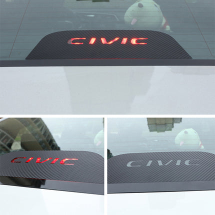 Rear Brake Light Carbon Fiber Sticker For Honda Civic 2004-2021, Modified Special Edition Decorative Sticker