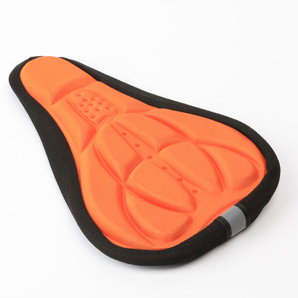 3D Padded Bicycle Seat Cover Lightweight Bike Saddle Cushion (Orange)