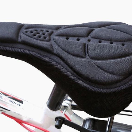 3D Padded Bicycle Seat Cover Lightweight Bike Saddle Cushion (Black)