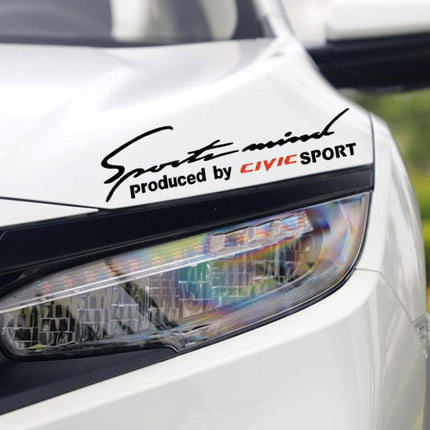 Sports Mind Decal Produced By Civic Sport Vinyl Sticker for Honda Civic