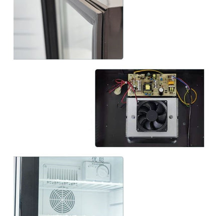 30L Glass Door Hotel Mini Fridge Electronic 70W Refrigerator with Lock