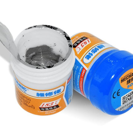 Mechanic XGSP50 Soldering Paste 42g, Sn63Pb37, 3# Microns IPX3 Suitable for PCB, Mobile Phone Repair, Chip Planting and BGA Welding