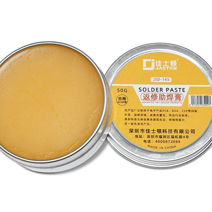 JASTON JSD-16S Lead-Based BGA Rework Solder Paste 50g with Tin-Lead Alloy for Mobile Phone Repair, Chip Planting, and Electronic Component Soldering