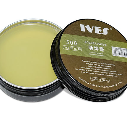 IVES 223X-TF Lead-Free BGA Ball Mounting Flux Paste 50g for Mobile Phone Repair, Chip Planting, and Electronic Component Soldering