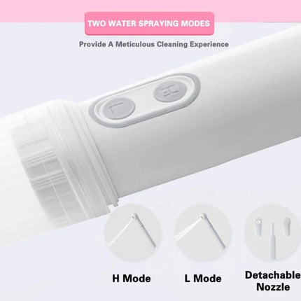 Electric Travel Bidet Sprayer Portable With 180°Adjustable Nozzle (White)