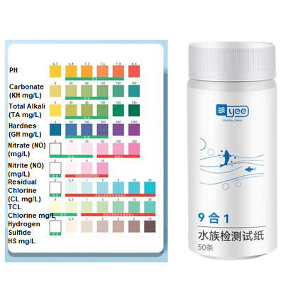YEE 9-in-1 Fish Aquarium Water Test Kit | Accurate Water Quality Testing in 60 Seconds