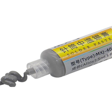 MXJ Lead Solder Paste Syringe Sn63/Pb37 Granularity/Microns 4um for SMT Electronics Repair MXJ-40Z