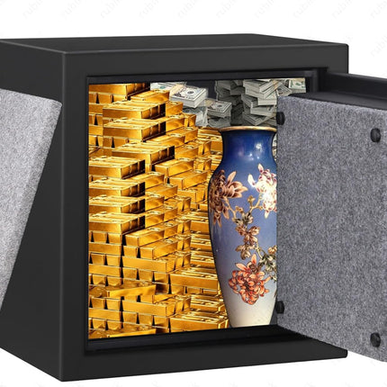 Rubik Fireproof Safe Box, Electronic Digital Lock with Emergency Keys (40x38x31cm) RBFP40 Black