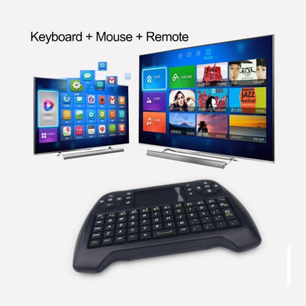 T16 Mini Backlit Wireless Keyboard 2.4Ghz USB Dongle Air Fly Mouse with Touchpad, Remote Control Keyboard for Android TV, Smart TV