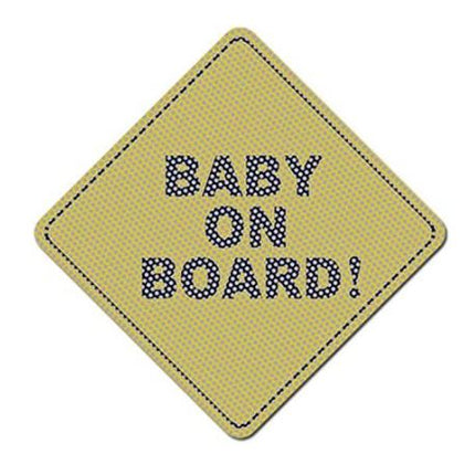 Baby On Board See Through Sticker Sign for Car Rear Window, One Way Vision Dotted Vinyl