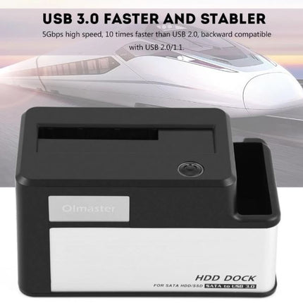 Olmaster USB 3.0 SATA Hard Drive Docking Station For 2.5 or 3.5-inch HDD SSD Enclosure (EB-1046U3)