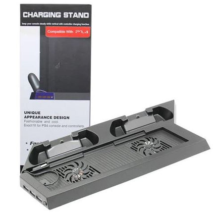 PS4 4in1 Vertical Cooling Charging Stand Dualshock Controller Charging Station USB Charger Ports for Playstation 4 (KHPS4-02)
