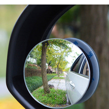 Blind Spot Mirror Round HD Glass Frameless Convex Rear View Mirror Pack of 2
