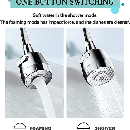 Kitchen Sink Faucet Sprayer Attachment 360 Degree Flexible Sink Extender Aerator ABS Polished Chrome Taps Head Water Saving Sprayer