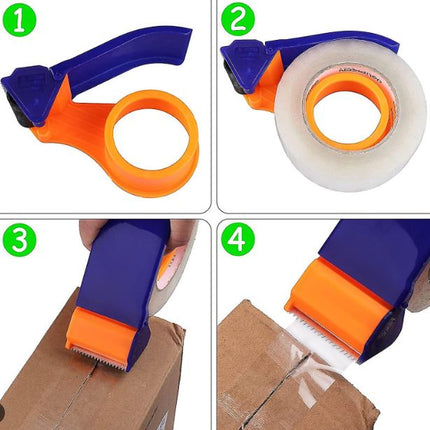 4.5cm Yellow Packing Tape with Plastic Tape Dispenser Cutter For Packaging