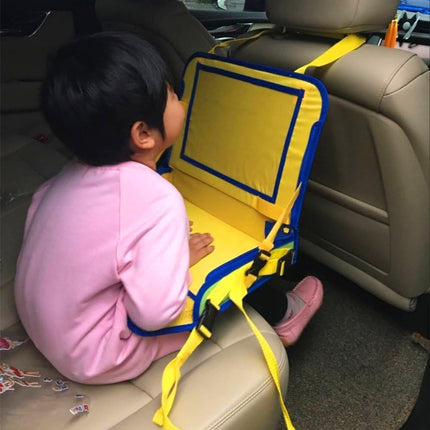 Kids Car Seat Travel Tray Backseat Organizer Toddler Folding Travel Activity Lap Tray Bag Tablet Holder