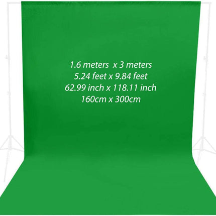 Photography Backdrop Chroma Key Green Screen Background for Photography (1.6 x 3 Meters)