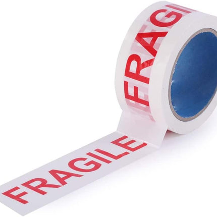 66meter Fragile Packing Tape, Strong Adhesive Red Fragile Warning for Shipping and Moving