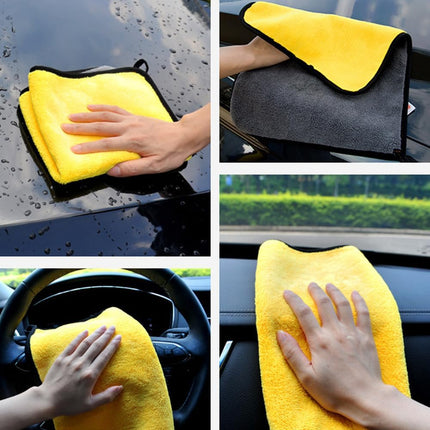 3pc Thick Microfiber Cleaning Cloth 30x30cm Double-Sided, Quick Drying Towel