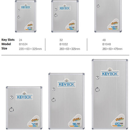 Glosen 120 Key's Storage Cabinet with Lock, Wall Mounted Key Safe Box (B1120, 120 bits Key's Capacity)