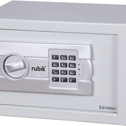 Rubik Small Electronic Digital Safe Box 20x31x20cm White