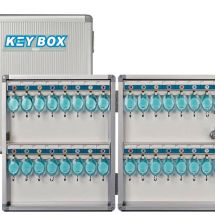 Glosen 32 Key's Storage Cabinet with Lock, Wall Mounted Key Safe Box (B1032,  32 bits Key's Capacity)
