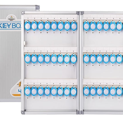 Glosen 48 Key's Storage Cabinet with Lock, Wall Mounted Key Safe Box (B1048,  48 bits Key's Capacity)