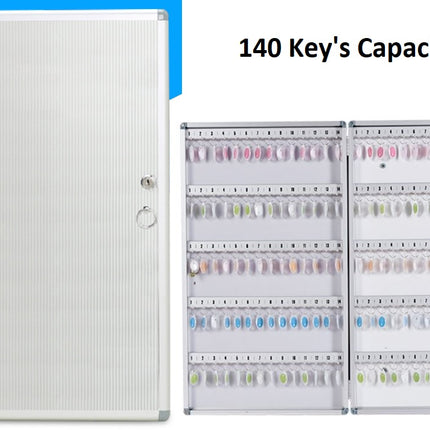 140 Key's Storage Cabinet with Lock, Wall Mounted Key Safe Box (XD-BA10140, 140 bits Key's Capacity)