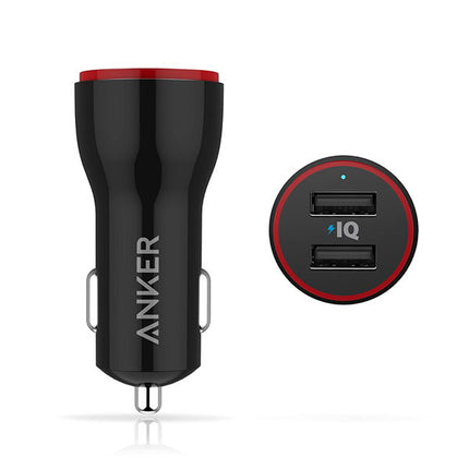 ANKER PowerDrive 2 Dual Car Charger 24 Watt with Micro USB (3ft/0.9m Cable)