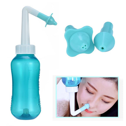 300ml Nasal Wash Blunt Water Irrigator for Nose Wash Saline Pot Bottle, Green