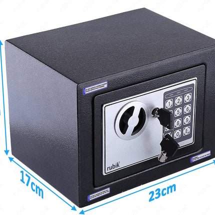 Rubik Mini Electronic Digital Safe Box (17x23x17cm) Beige