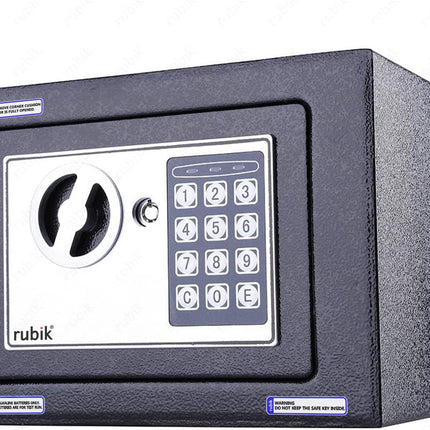 Rubik Mini Electronic Digital Safe Box (17x23x17cm) Black