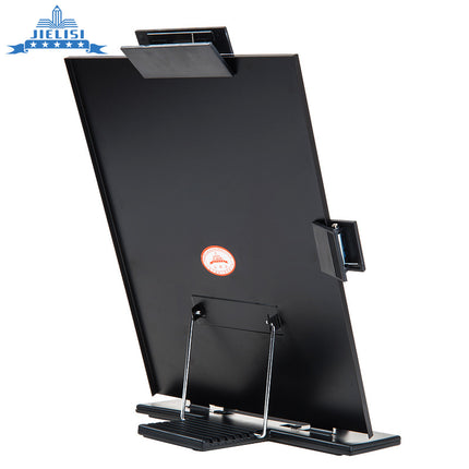 Jielisi 752 Paper Holder A4 Metal with Adjustable Clip, Copyholder Multiple Viewing Positions Black