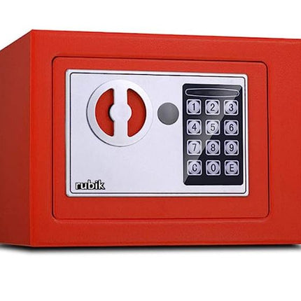 Rubik Mini Electronic Digital Safe Box (17x23x17cm) Red