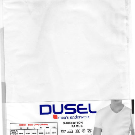 Premium Men's Sleeved V-Neck Undershirt Vest, 100% Organic Cotton, Made in Turkey